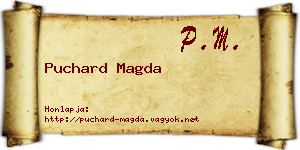 Puchard Magda névjegykártya